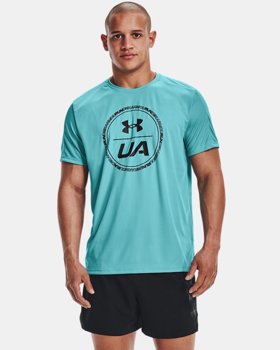 Men's UA Speed Stride Graphic Short Sleeve, Blue, pdpMainDesktop image number 0